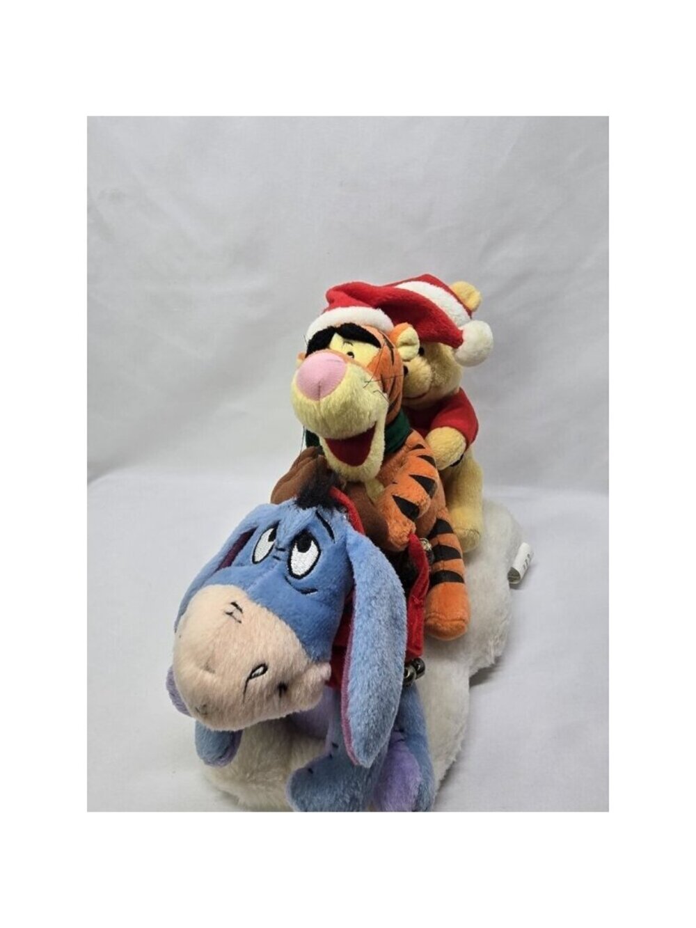 Gemmy Disney Winnie the Pooh Tigger Eeyore Christmas Sleigh Music/Motion Tested - Picture 2 of 14